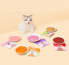 Michu Rainbow Mousse Wet Cat Food 5 Flavours- Complete Food/Wet Mixer and Topper 10pcs/Pack-Petroom