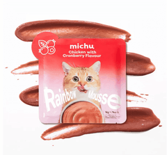Michu Rainbow Mousse Wet Cat Food 5 Flavours- Complete Food/Wet Mixer and Topper 10pcs/Pack-Petroom