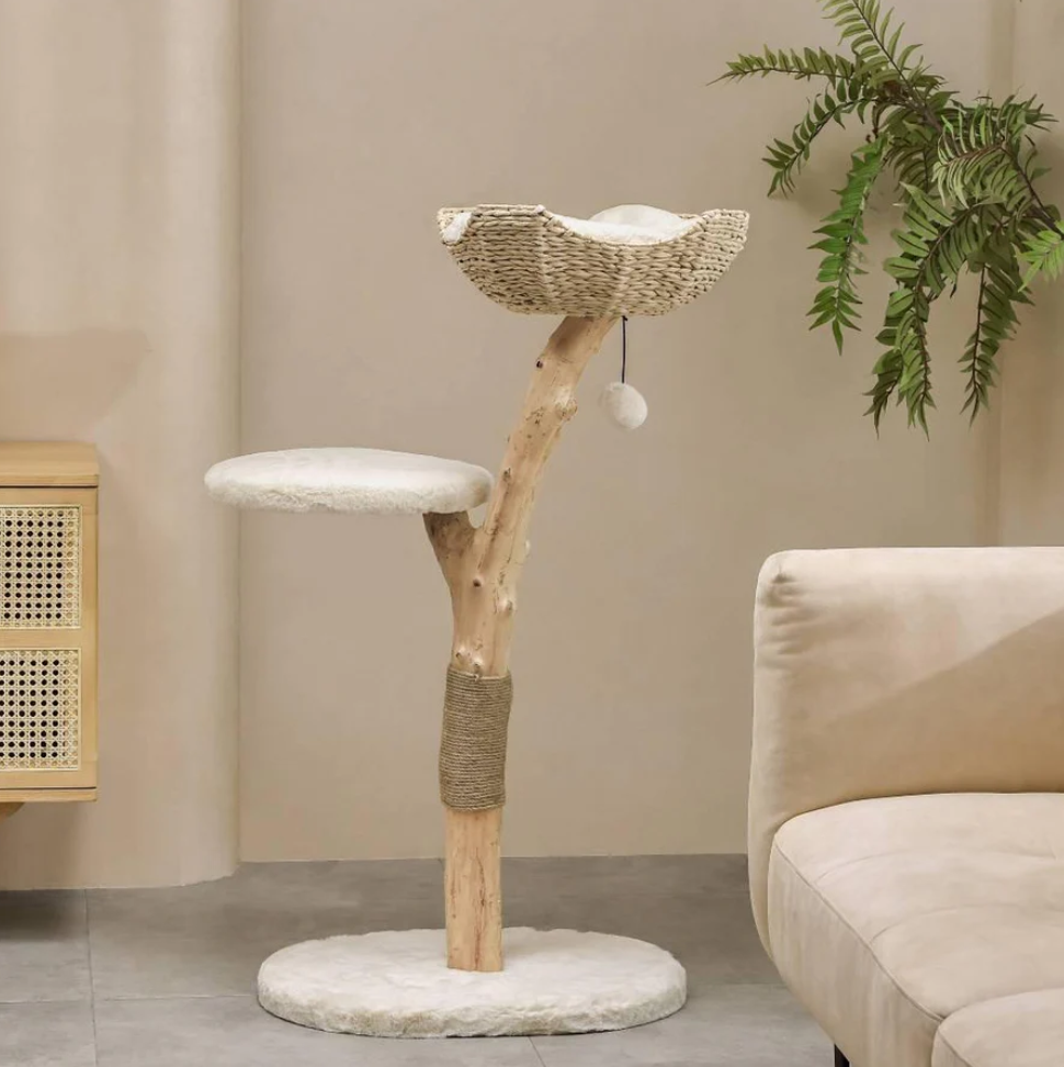 Michu Selected Real Wood Cat Tree - Medium - The Ultimate Feline Playground for Aussie Cats-Petroom