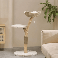 Michu Selected Real Wood Cat Tree - Medium - The Ultimate Feline Playground for Aussie Cats-Petroom