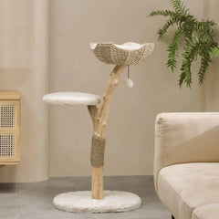 Michu Real Wood Cat Tree - Ultimate Feline Playground for Aussie Cats showcasing handcrafted design and cozy features.