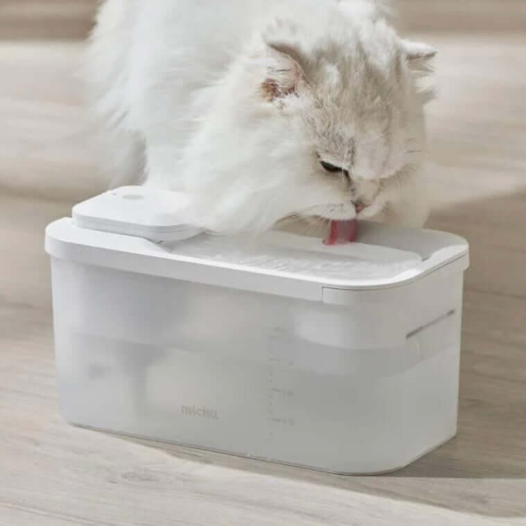 Michu Wireless Cat Water Fountain - Battery Operated Dispenser for Healthy Hydration-Petroom