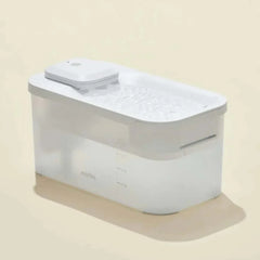Michu Wireless Cat Water Fountain - Battery Operated Dispenser for Healthy Hydration with flowing water.