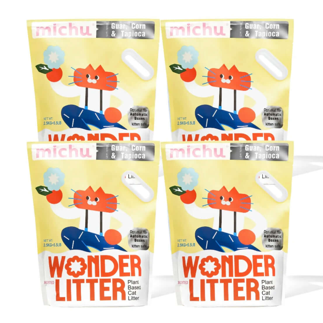 Michu Wonder Litter - Plant-Based & Automatic-Box Friendly 2.5kg/6L-Petroom