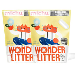 Michu Wonder Litter - plant-based cat litter for automatic boxes, unscented and kitten safe