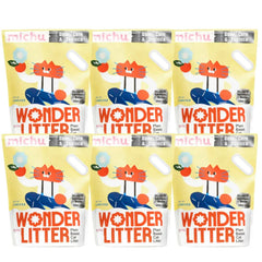 Michu Wonder Litter - Automatic Litter Box Solution 2.5kg/6L eco-friendly cat litter packages.