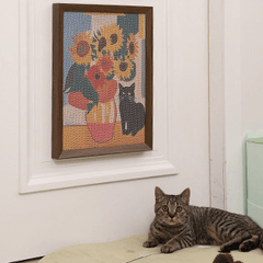 Modern Wall-Mounted Cat Scratcher – Decorative Cat Scratch Board for Indoor Cats-PETROOM