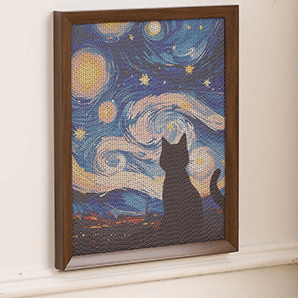 Modern Wall-Mounted Cat Scratcher – Decorative Cat Scratch Board for Indoor Cats-PETROOM