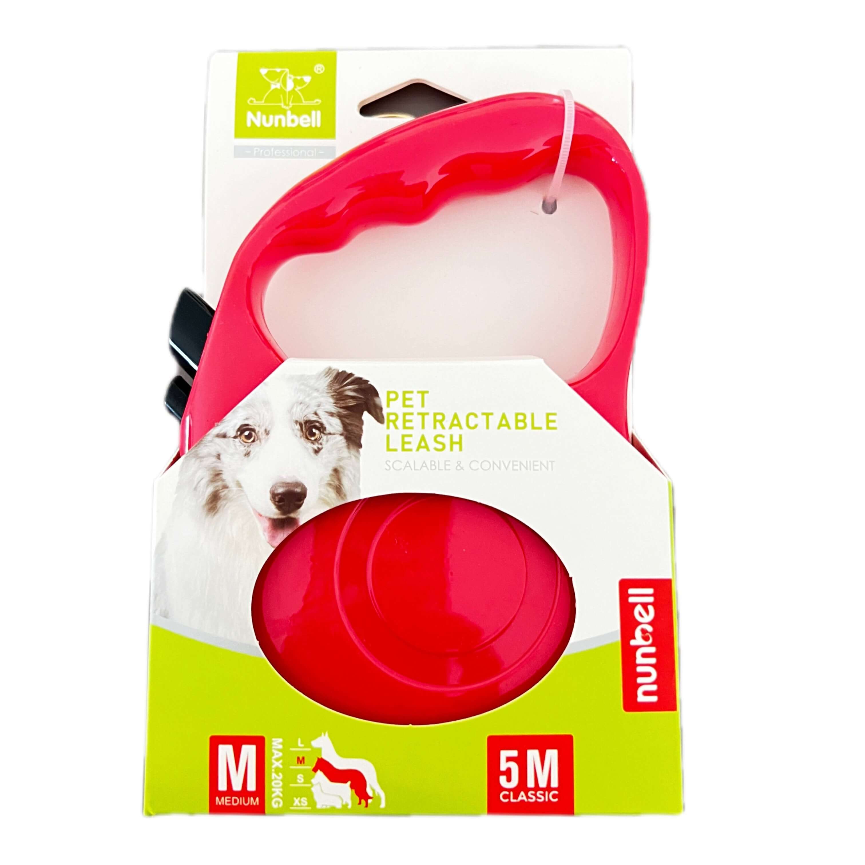 Nunbell Dog Lead Retractable - Medium 5 Meter-Petroom