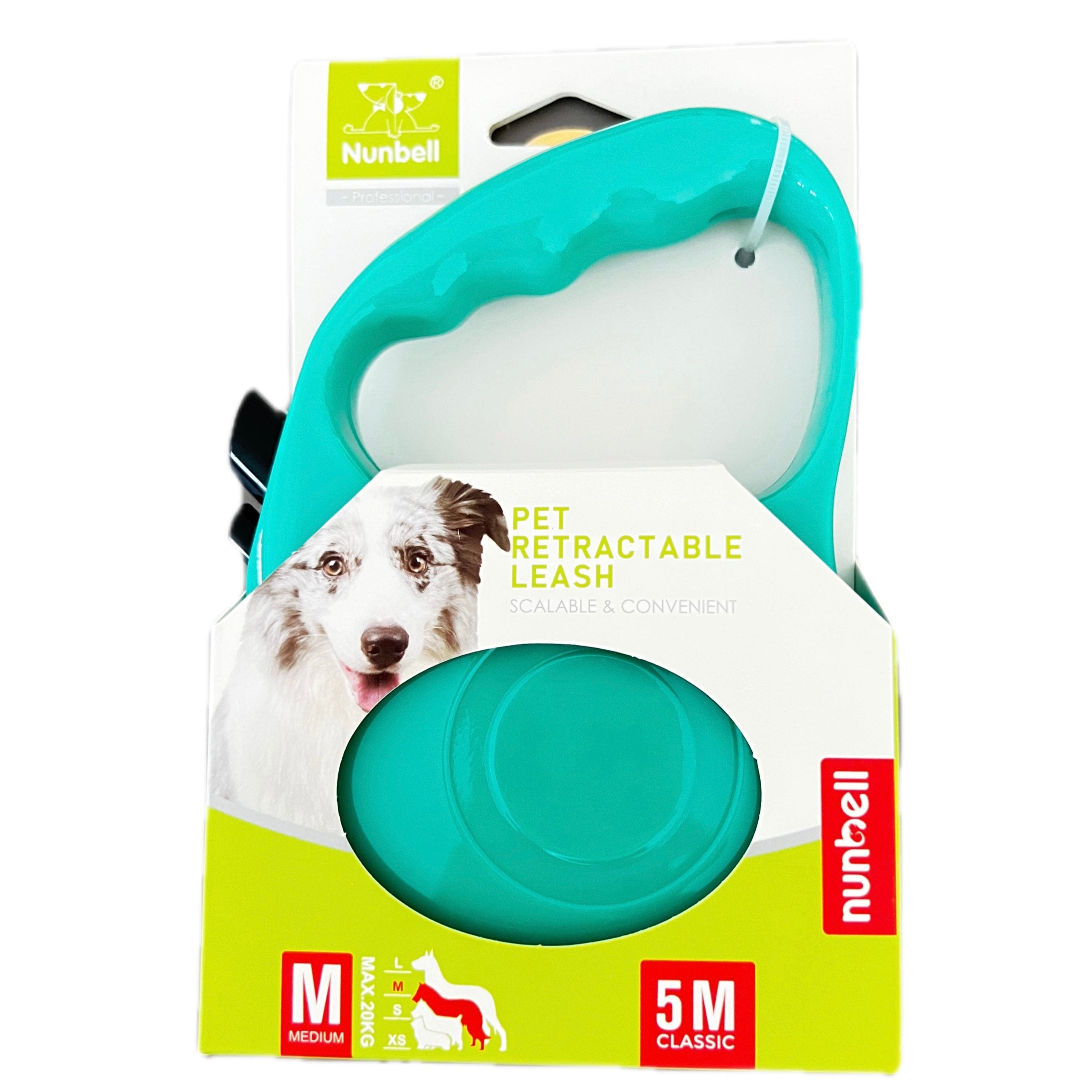 Nunbell Dog Lead Retractable - Medium 5 Meter-Petroom
