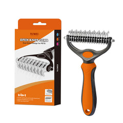 Dual-Sided Pet Dematting and Deshedding Comb for Cats and Dogs