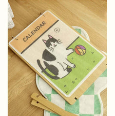 Cute cat-themed calendar with playful design, perfect for pet lovers and home decor