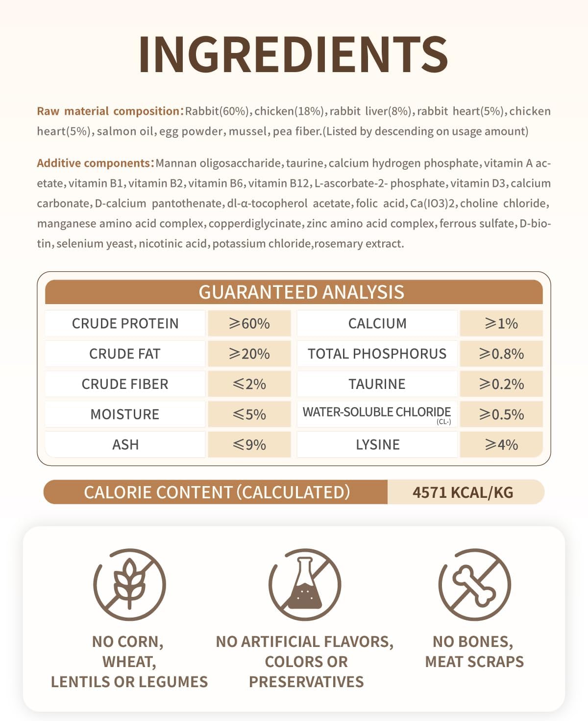 PET-EVER Freeze Dried Raw Cat Food Grain Free Beef/Chicken/Rabbit 400g-PETROOM