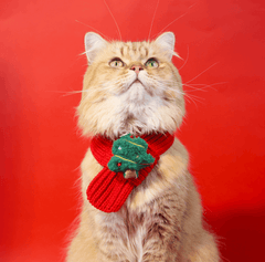 Christmas Pet Scarf in Four Festive Designs – For Cats & Small Dogs-PETROOM