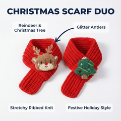 Christmas Pet Scarf in Four Festive Designs – For Cats & Small Dogs
