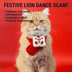 Christmas Pet Scarf in Four Festive Designs – For Cats & Small Dogs