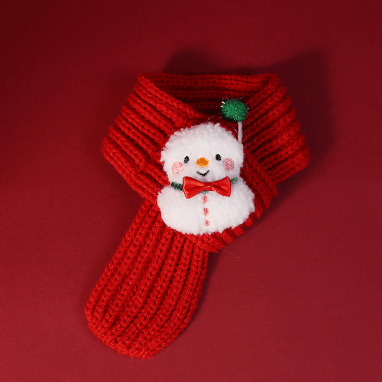 Christmas Pet Scarf in Four Festive Designs – For Cats & Small Dogs-PETROOM
