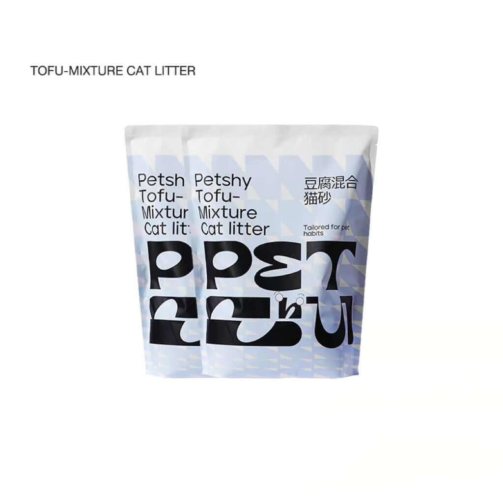 PETSHY Coconut Tofu Cat Litter Fine Mixed Bentonite 2kg-Petroom