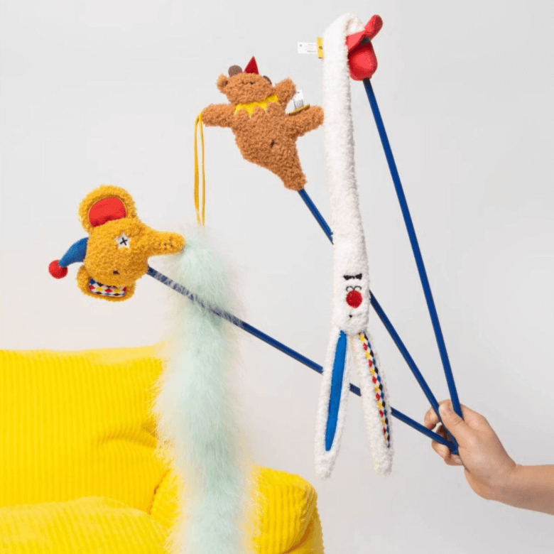 PETSVILLE Kitten Teaser Feather Wand-Petroom