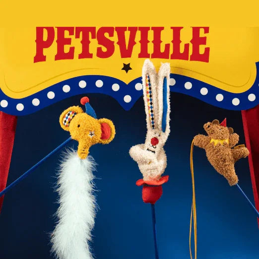 PETSVILLE Kitten Teaser Feather Wand-Petroom