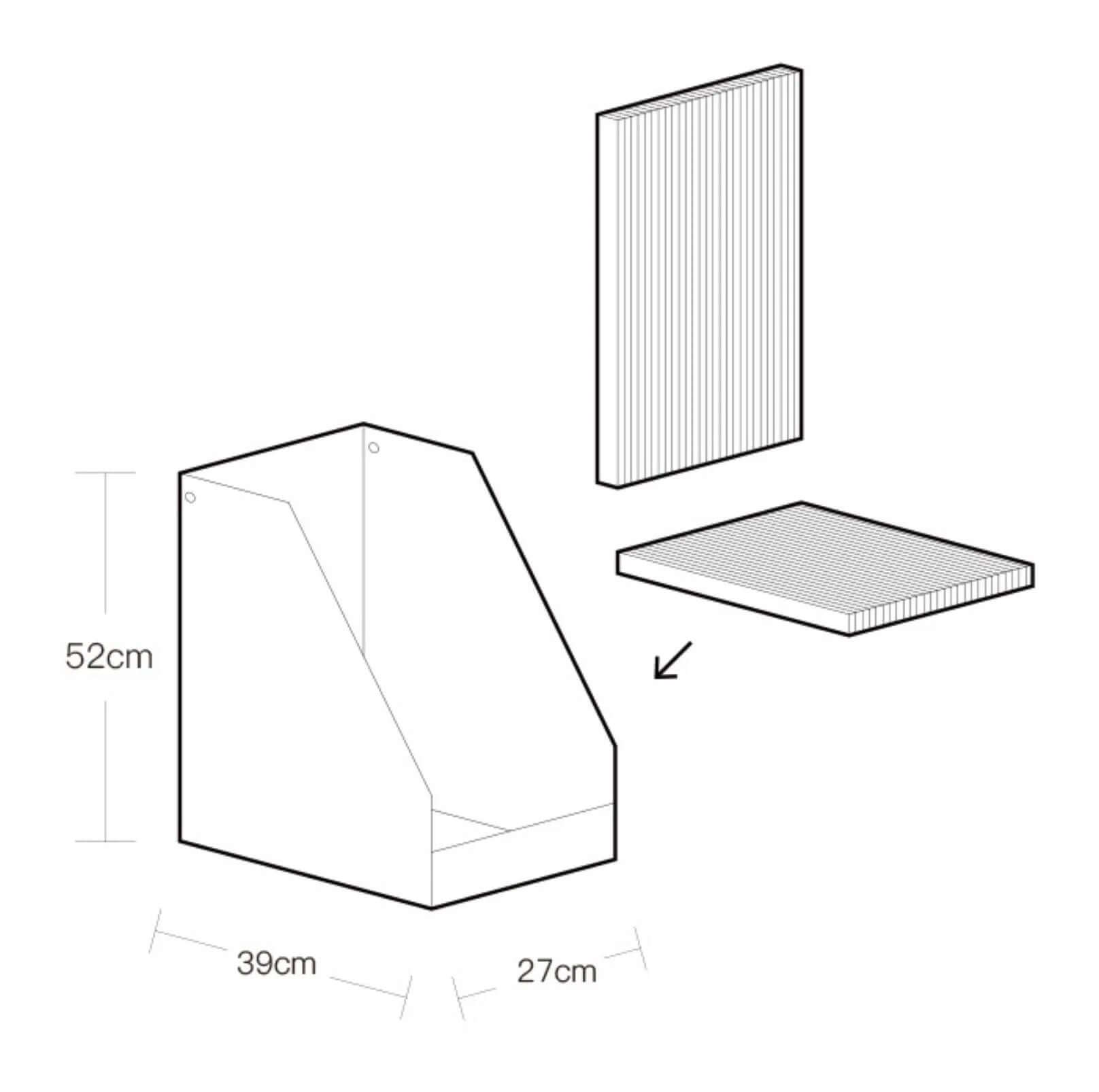 PURROOM Little Chick Series Vertical Cat Scratcher Box Cat Toy (Adjustable in height)-Petroom