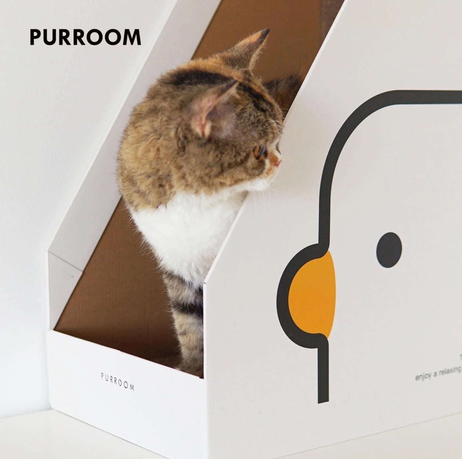 PURROOM Little Chick Series Vertical Cat Scratcher Box Cat Toy (Adjustable in height)-Petroom