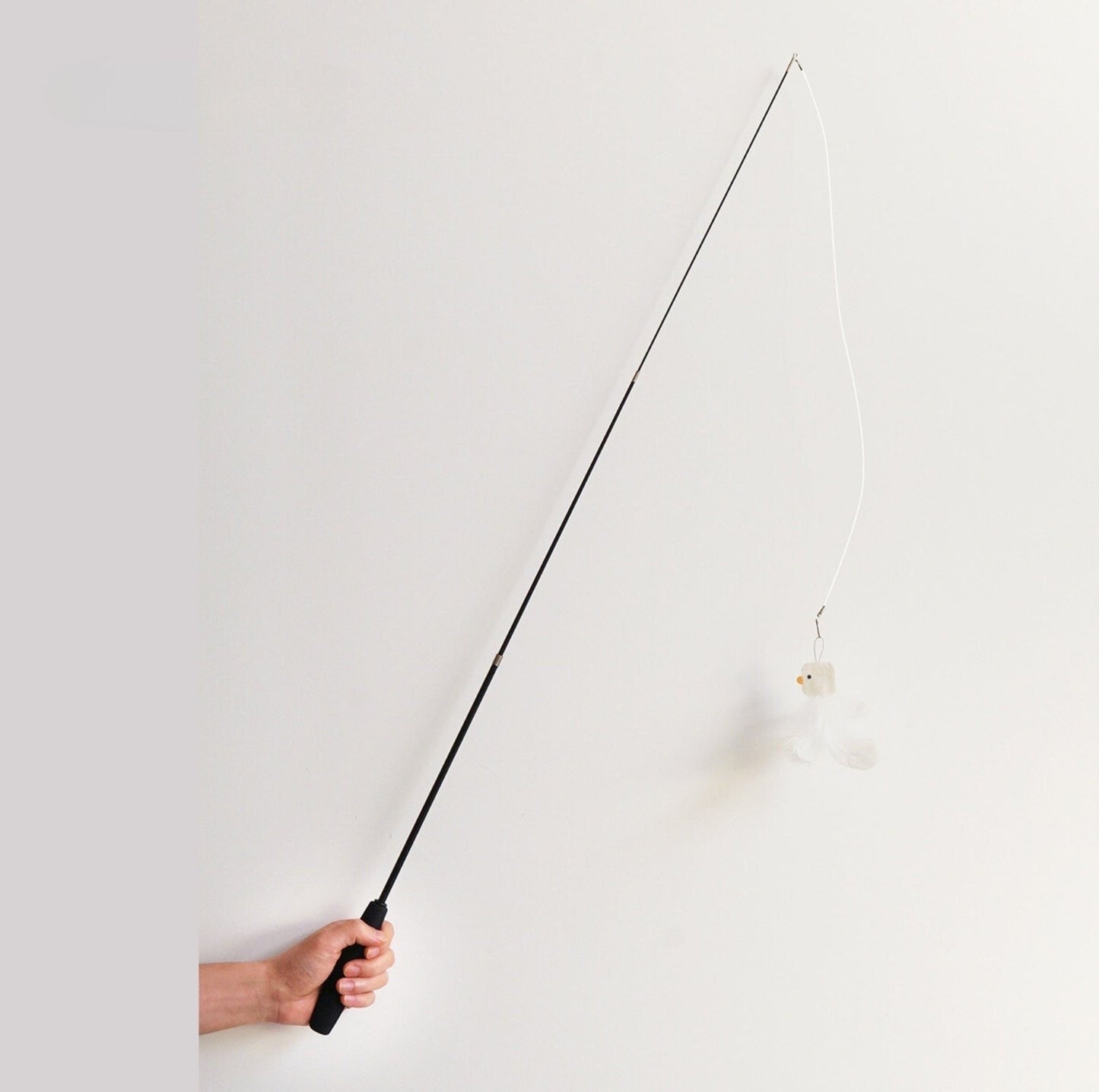 PURROOM Little Chicken Series: Extendable Feather Cat Stick Cat Toy-Petroom