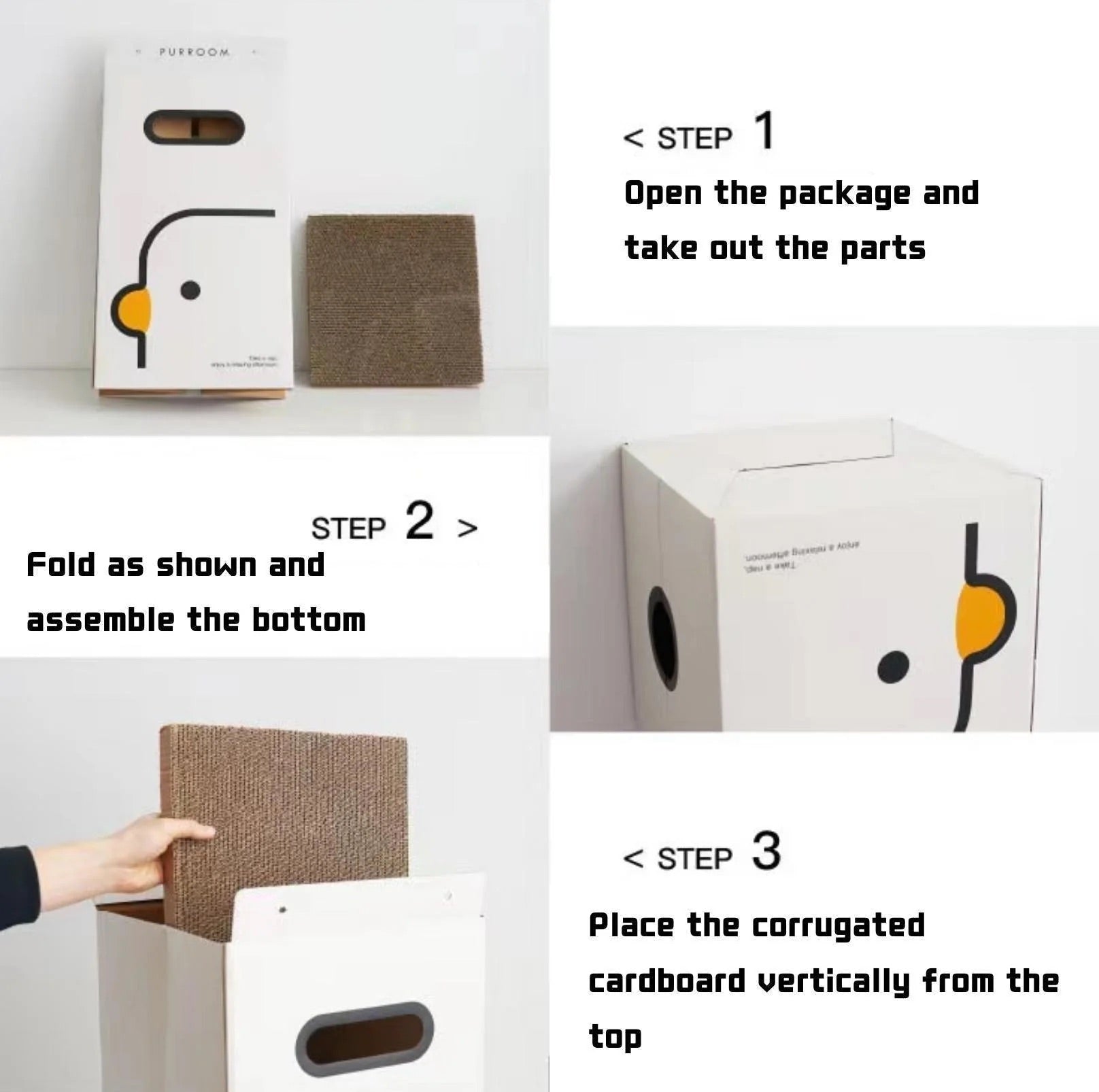 PURROOM Little Chicken Series Milk Box Cat Scratcher House-Petroom