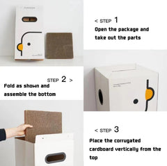 PURROOM Little Chicken Series Milk Box Cat Scratcher House-Petroom