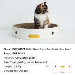 PURROOM Little Chicken Series- Round Cat Scratcher Board-Petroom
