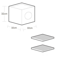 PURROOM Little Chicken Series: Square-Shaped Cat Scratcher House-Petroom