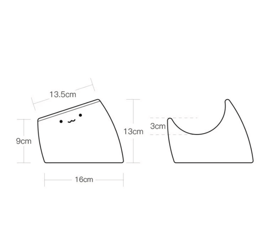PURROOM Pudding-Shaped Elevated Slanted Bowl-Petroom