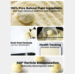 PawPuff 100% Natural Plant-Based Cat Litter - Corn & Cassava, 5kg-Petroom