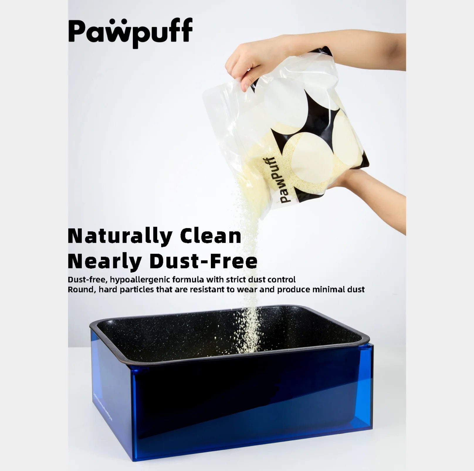 PawPuff 100% Natural Plant-Based Cat Litter - Corn & Cassava, 5kg-Petroom