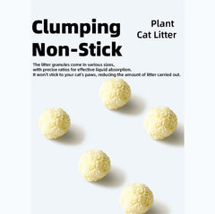 PawPuff 100% Natural Plant-Based Cat Litter - Corn & Cassava, 5kg-Petroom