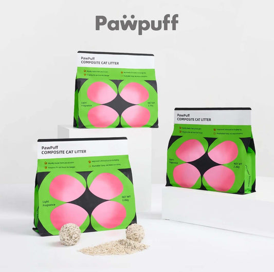 PawPuff Composite Cat Litter - Mineral and Tofu-Petroom