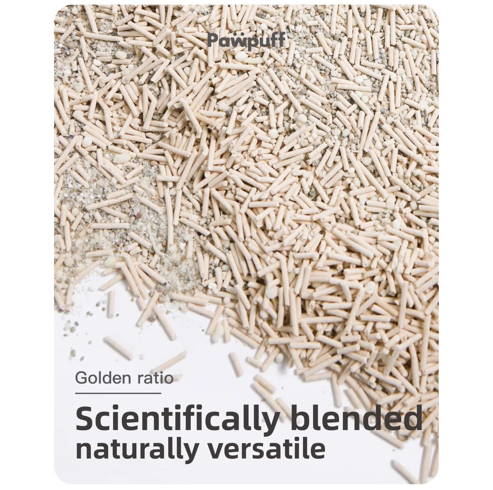 PawPuff Tapioca Multiblend Cat Litter - Tofu, Tapioca, Corn & Mineral, 7.6kg-Petroom
