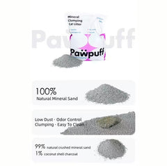 PawPuff Ultra Clumping Sodium Bentonite Cat Litter, 9.6kg - DUST FREE Formula Upgrade Version-Petroom