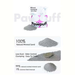 PawPuff Ultra Clumping Sodium Bentonite Cat Litter, 9.6kg - DUST FREE Formula Upgrade Version-Petroom