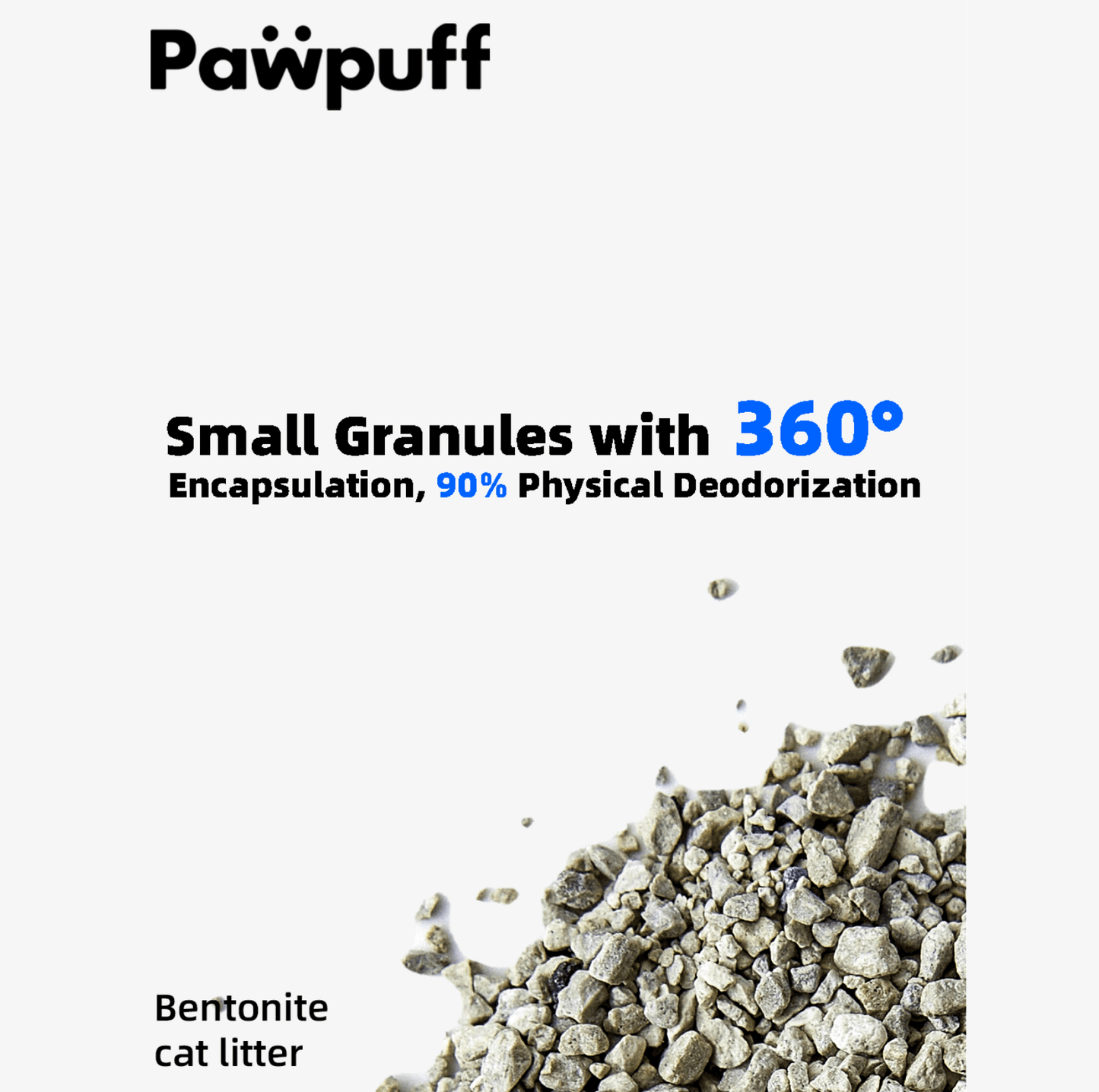 PawPuff Ultra Clumping Sodium Bentonite Cat Litter, 9.6kg - DUST FREE Formula Upgrade Version-Petroom