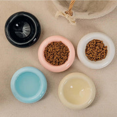 Petroom Bagel-Shaped Pet Ceramic Bowl 200ml Capacity-PETROOM