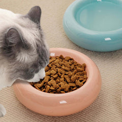 Petroom Bagel-Shaped Pet Ceramic Bowl 200ml Capacity-PETROOM