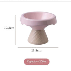 Petroom Ceramic Ice Cream Shape Pet Food Bowl Water Bowl-Petroom