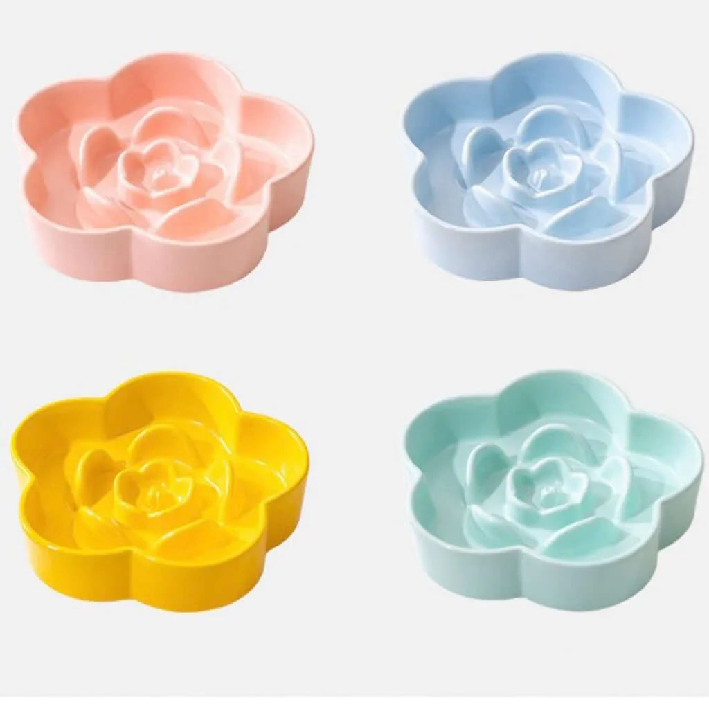 Petroom Ceramic Slow Feeder Bowl For Cat and Small Dog-Petroom