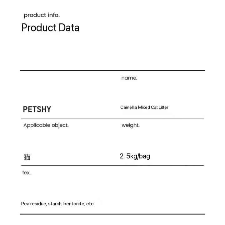Petshy Camelia Mixed Tofu Cat Litter 2.5Kg-Petroom