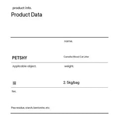 Petshy Camelia Mixed Tofu Cat Litter 2.5Kg-Petroom
