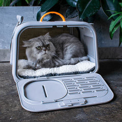 Premium Cat Carrier with Temperature & Humidity Indicator – Safe & Stylish Travel Bag-Petroom