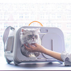 Premium Cat Carrier with Temperature & Humidity Indicator – Safe & Stylish Travel Bag-Petroom