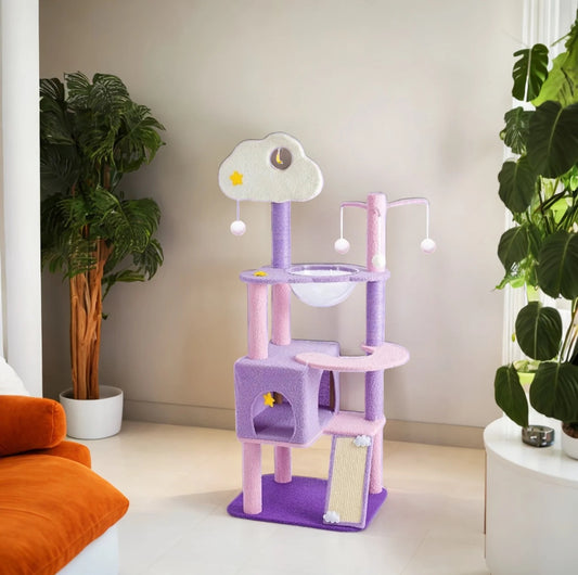 Purple Sky Adventure Cat Tree-Petroom