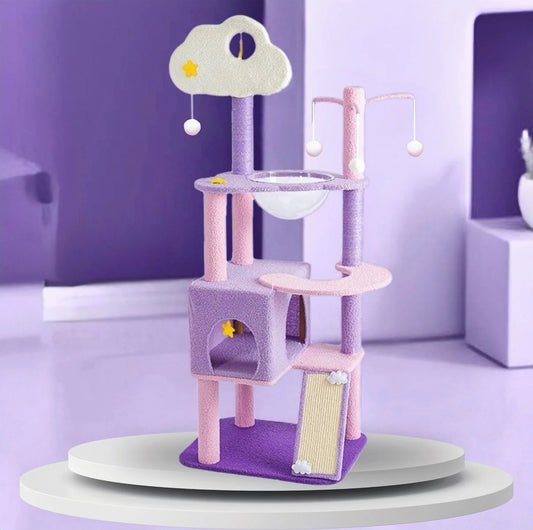 Purple Sky Adventure Cat Tree-Petroom